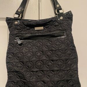 Vera Bradley Black Quilted Floral-Pattern Tote
